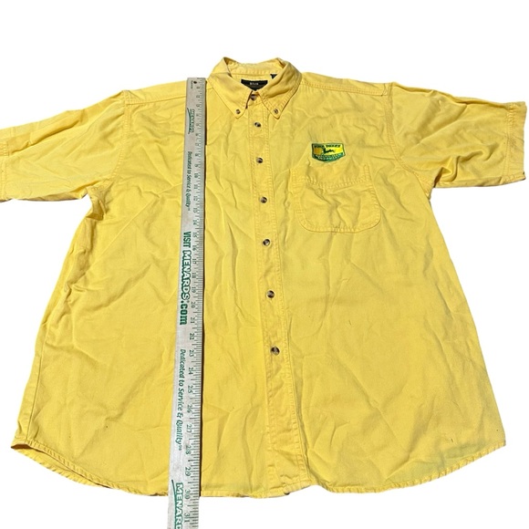 John Deere Mechanic Dealership Work Short Sleeve Large Button Down - Picture 3 of 7